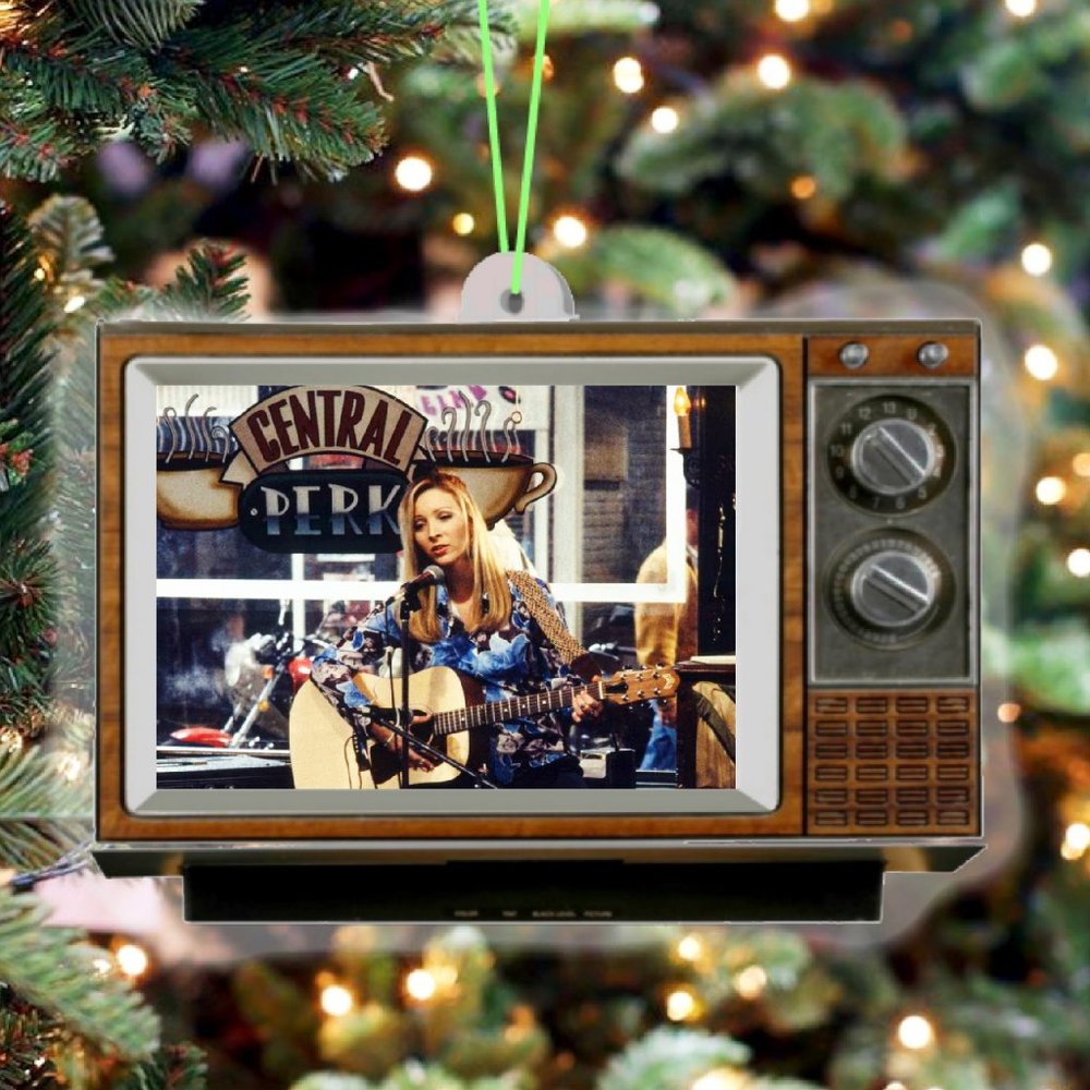 FRIENDS Show Smelly Cat Scene TV Set Retro Christmas Tree Holiday Ornament NEW